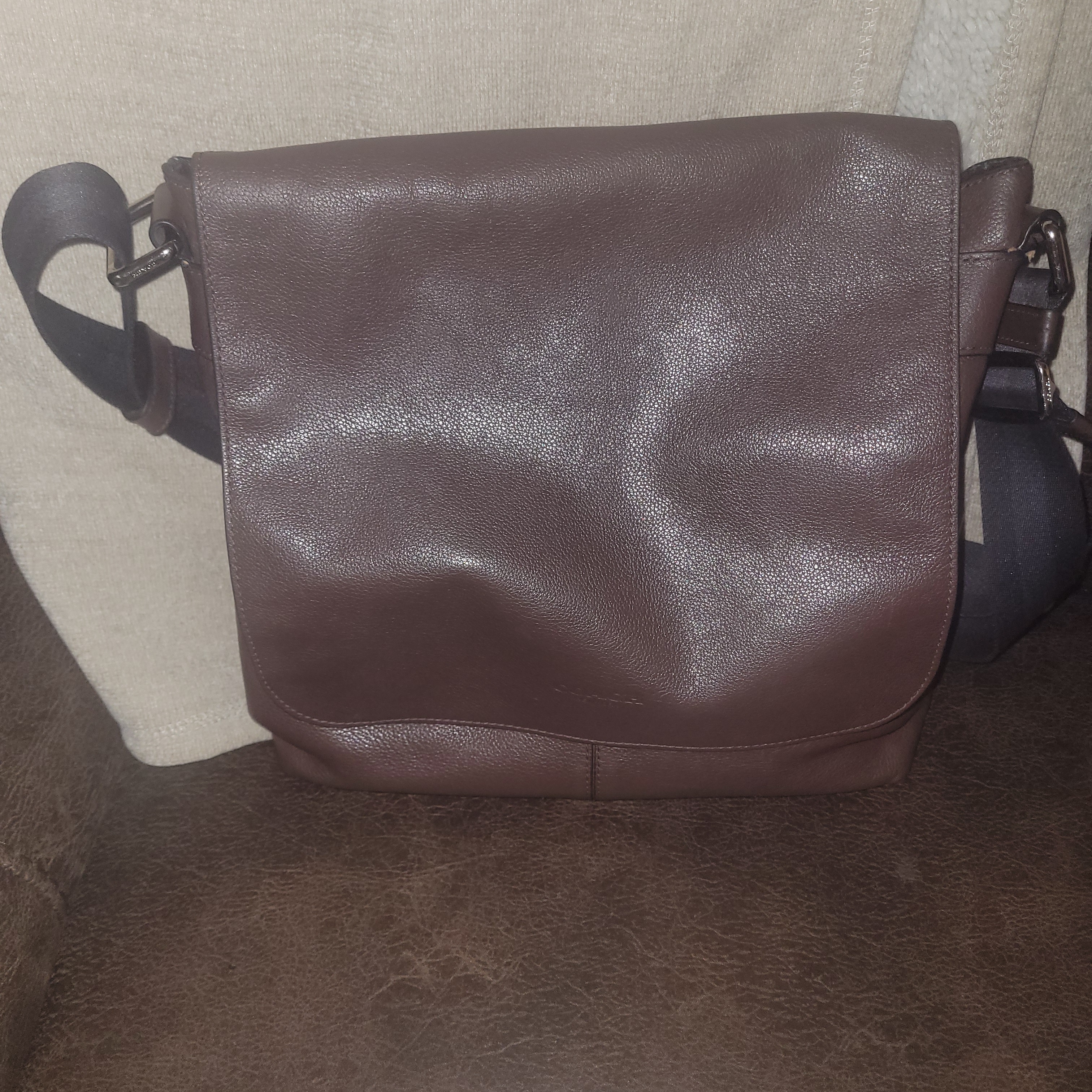 Coach Brown Leather Crossbody Bag W/Wallet